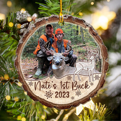 Custom Photo Hunting Wood Slice Ornament