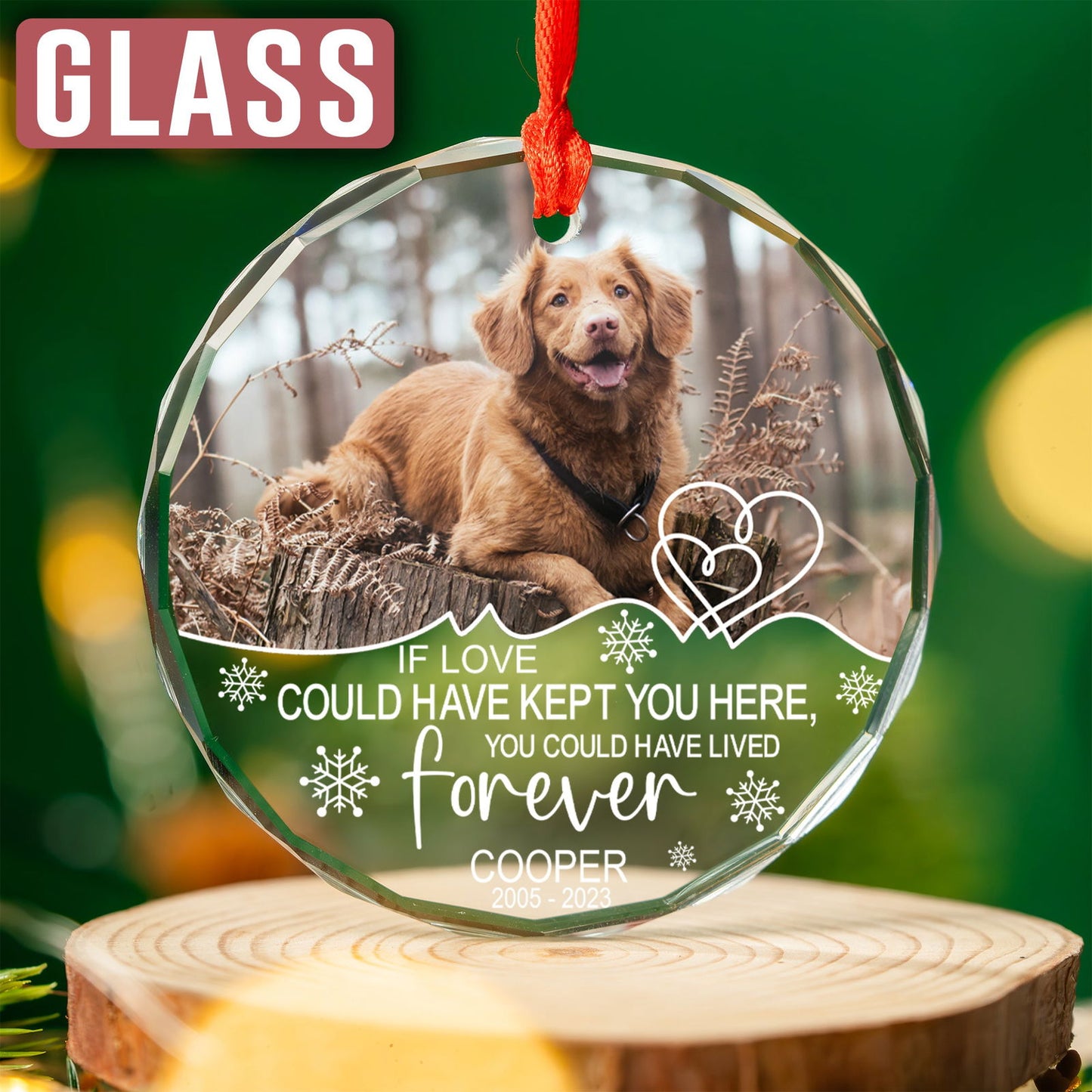 Custom Photo Memorial Dog Ornament