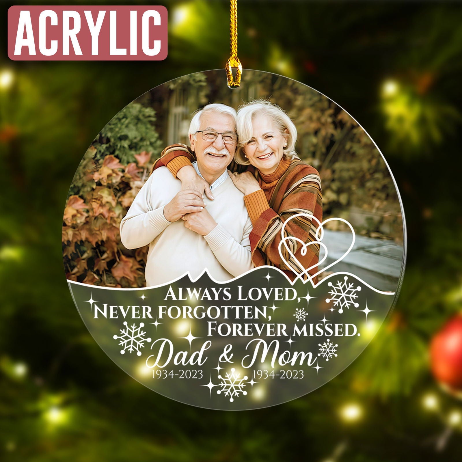 Custom Photo Memorial Ornament