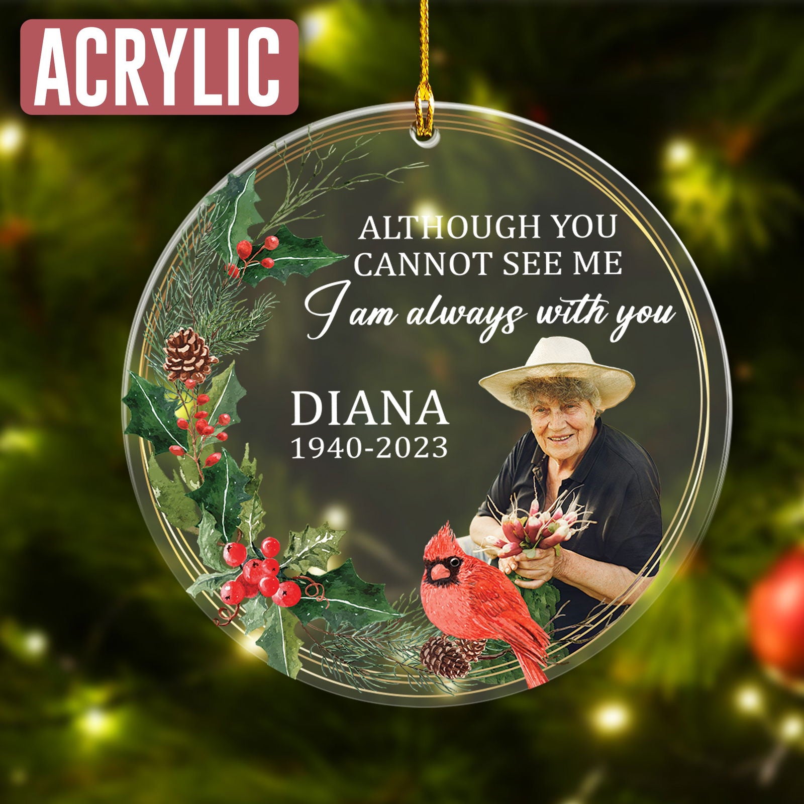 Custom Photo Memorial Ornament