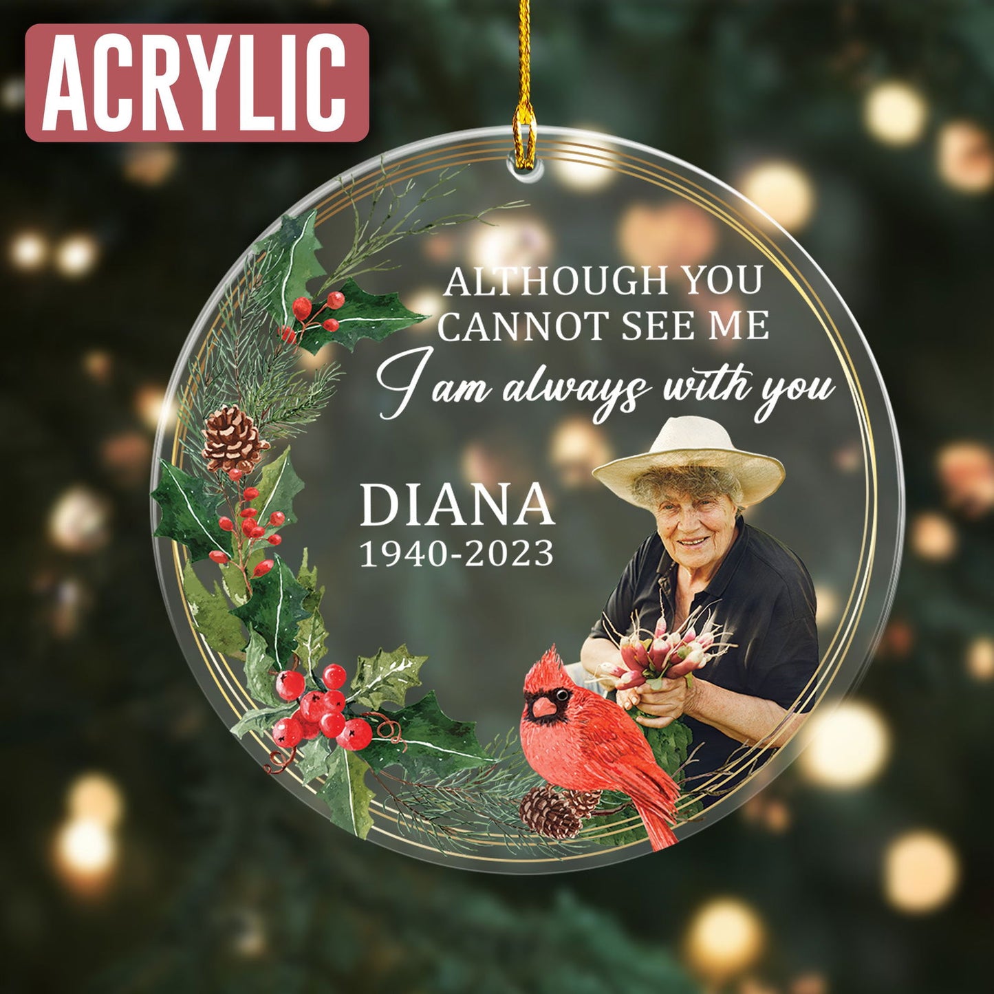 Custom Photo Memorial Ornament