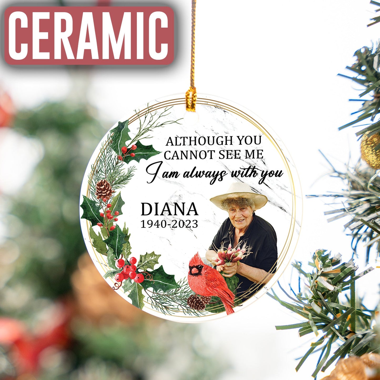 Custom Photo Memorial Ornament