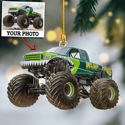 Custom Photo Monster Truck Ornament