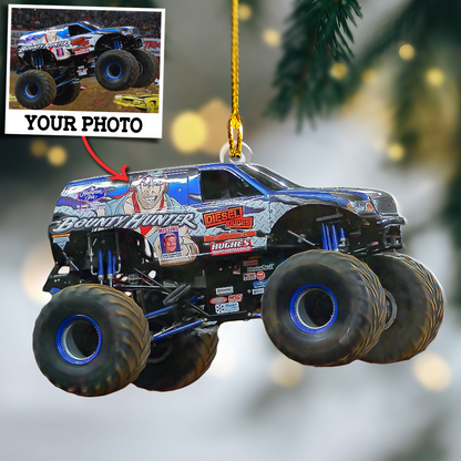 Custom Photo Monster Truck Ornament