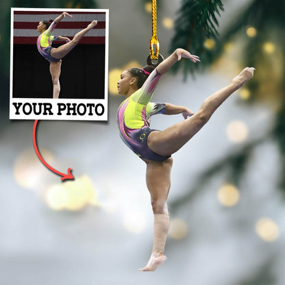 Custom Photo Ornament Gymnastics