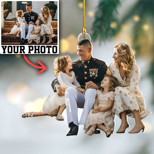 Custom Photo Ornament Military