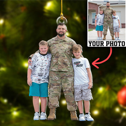 Custom Photo Ornament Military