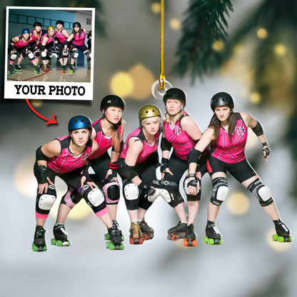 Custom Photo Ornament Roller Skating