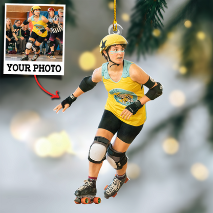 Custom Photo Ornament Roller Skating