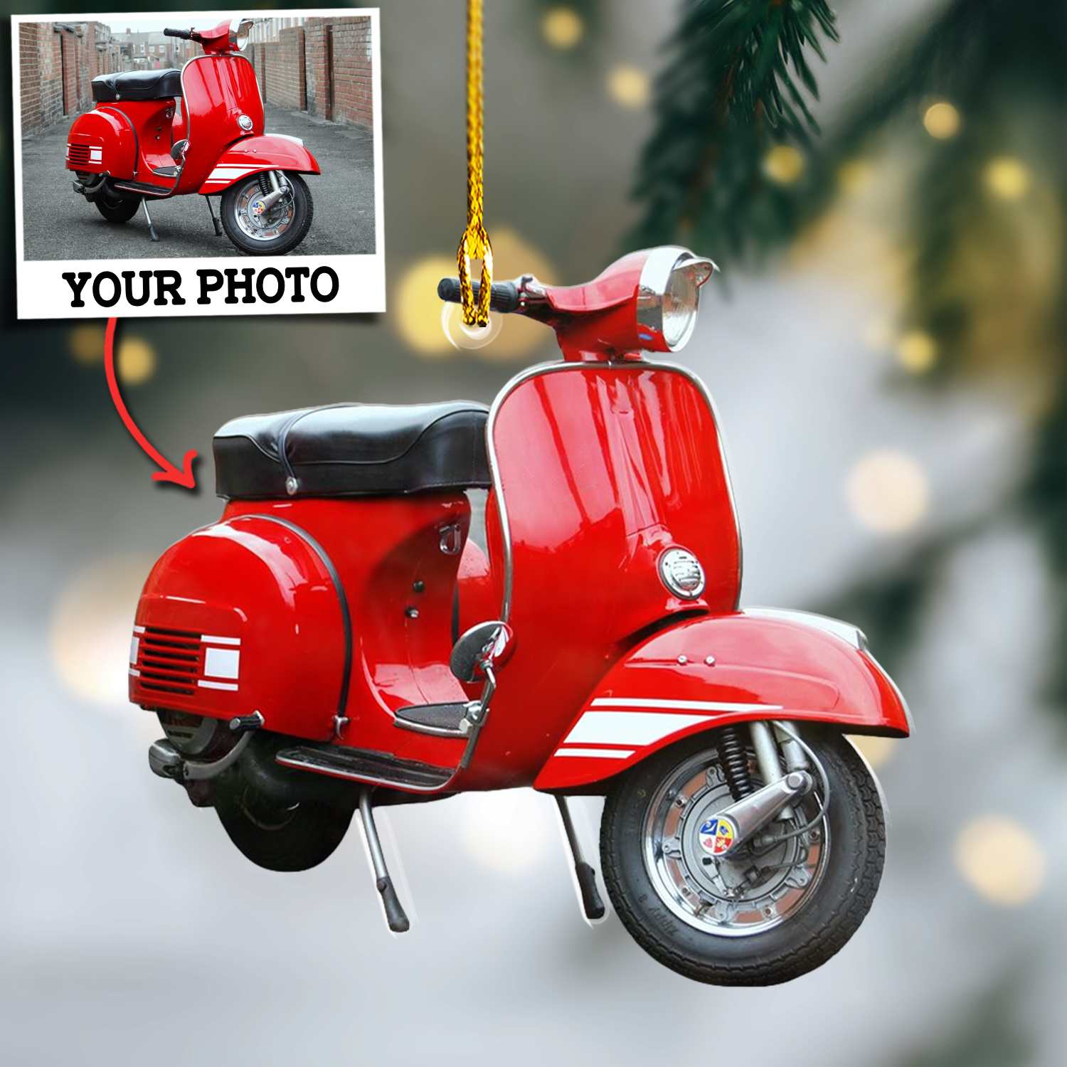 Custom Photo Ornament Scooter