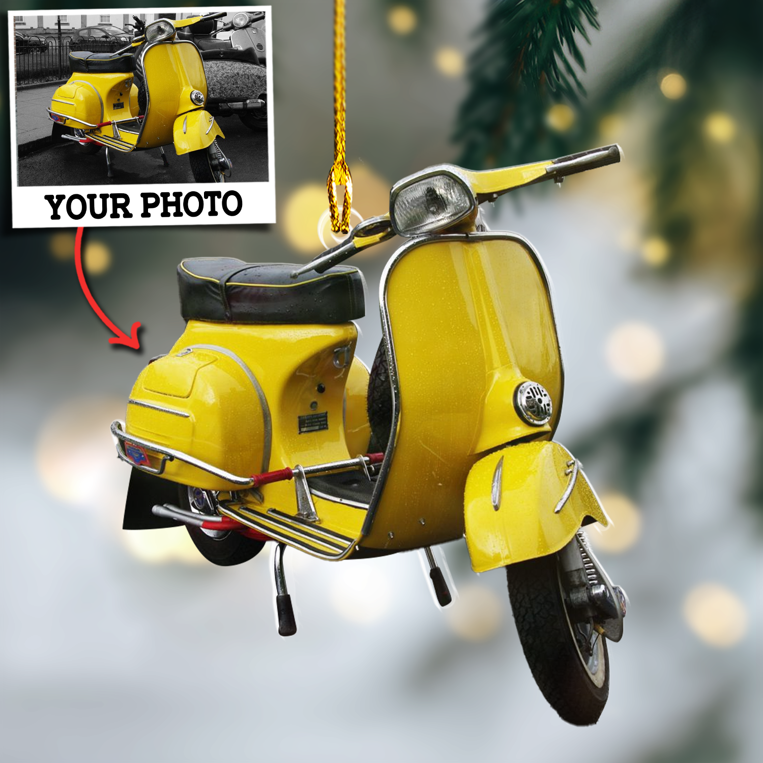 Custom Photo Ornament Scooter