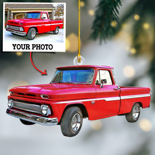 Custom Photo Ornament Truck