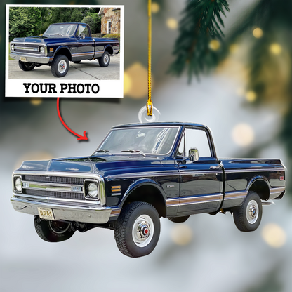 Custom Photo Ornament Truck