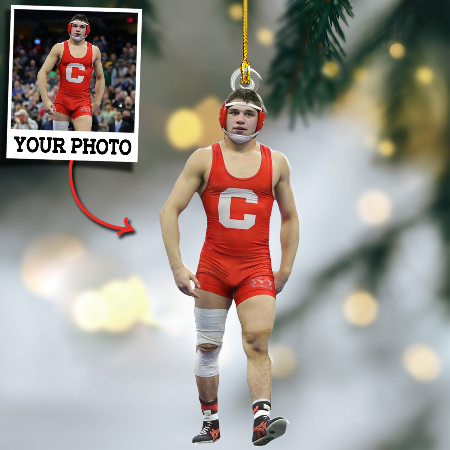 Custom Photo Ornament Wrestling