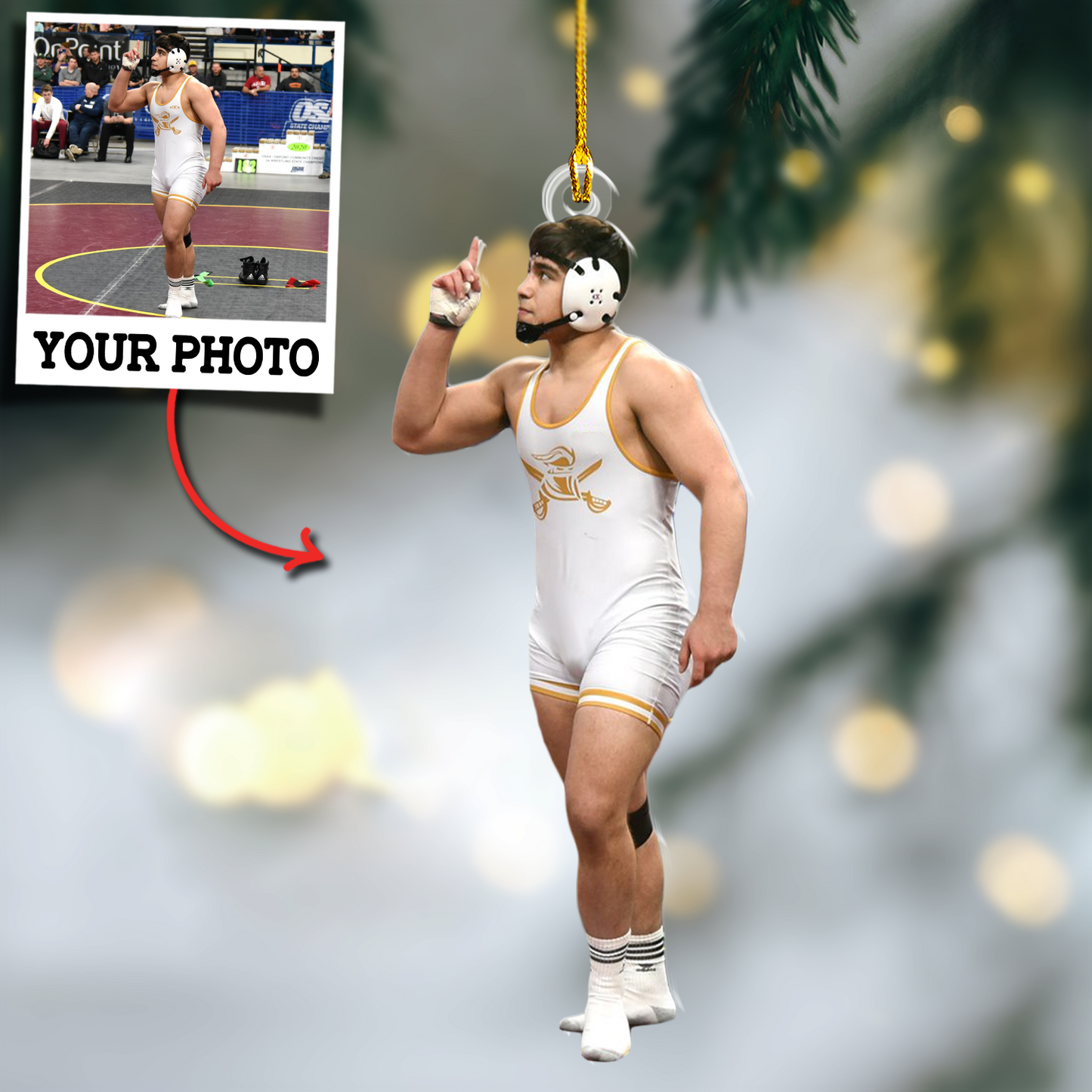 Custom Photo Ornament Wrestling