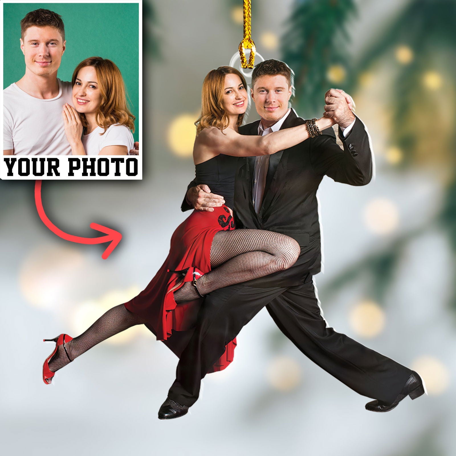 Custom Photo Tango Ornament