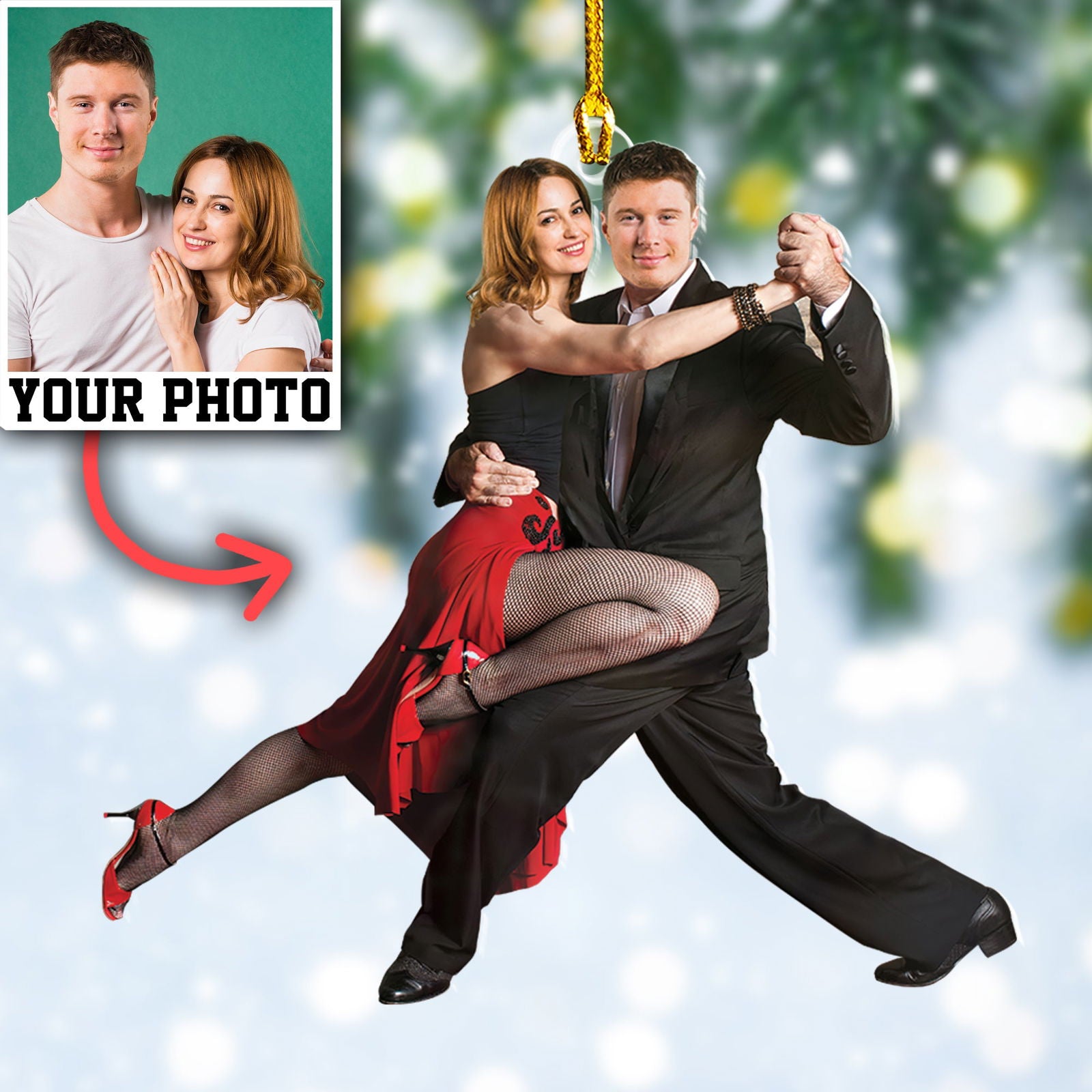 Custom Photo Tango Ornament