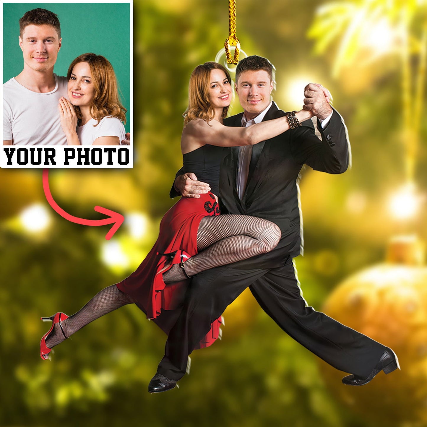 Custom Photo Tango Ornament