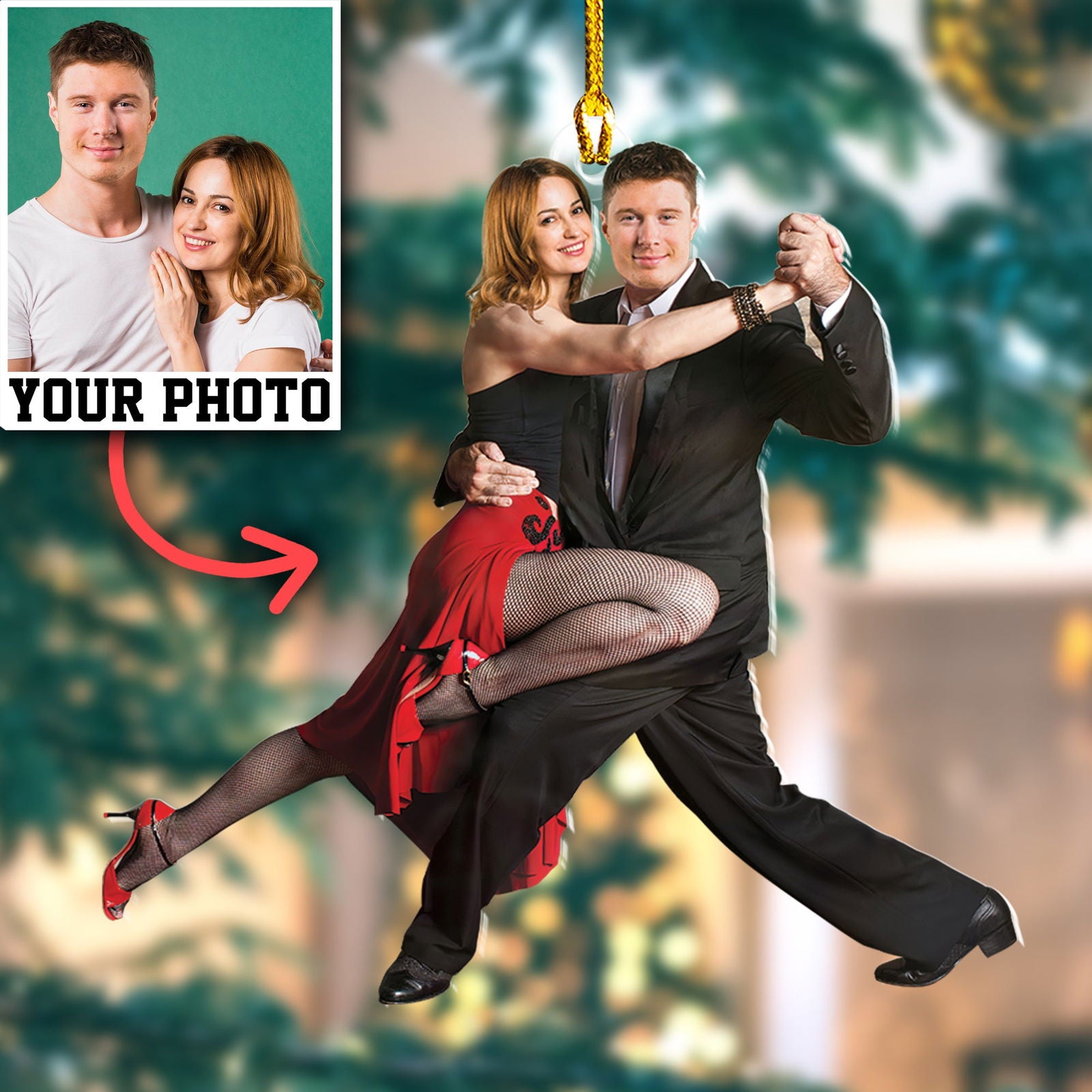 Custom Photo Tango Ornament