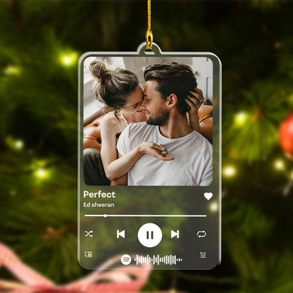 Custom Photo With Song Name Ornament