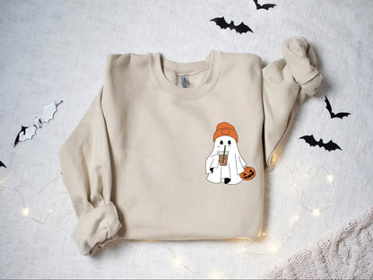 Cute Ghost Iced Coffee Halloween Shirt