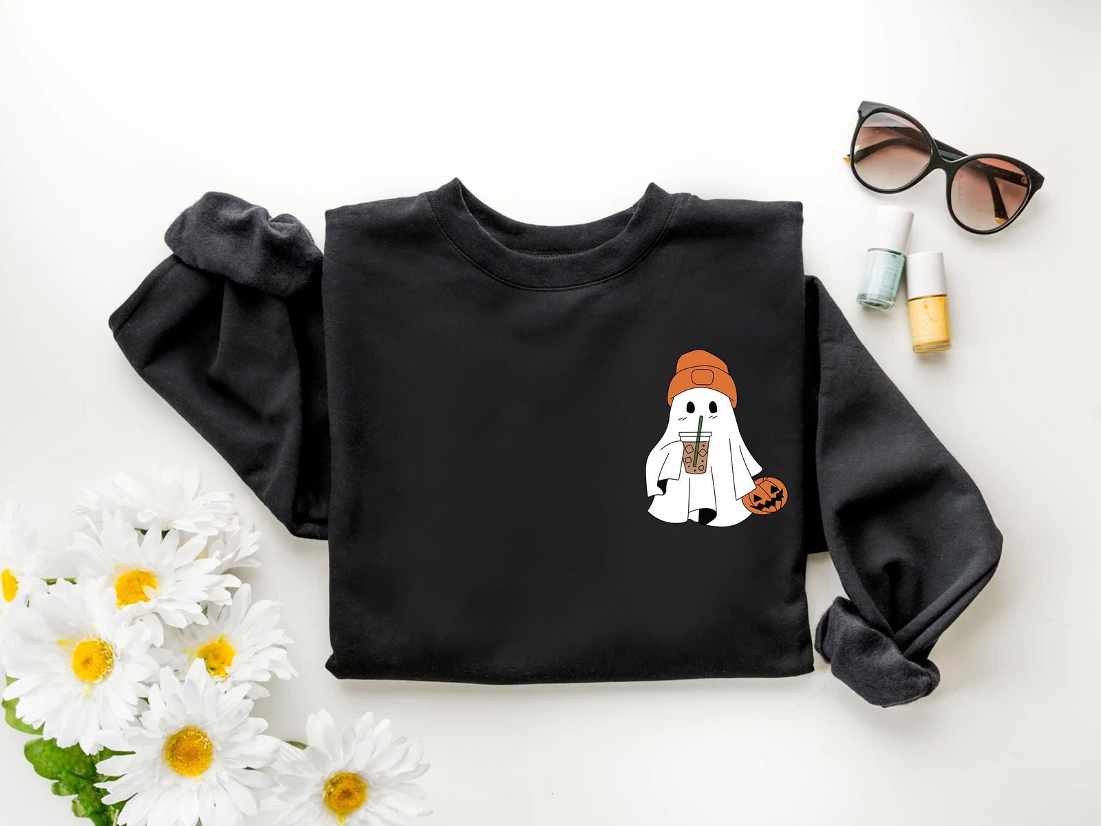 Cute Ghost Iced Coffee Halloween Shirt