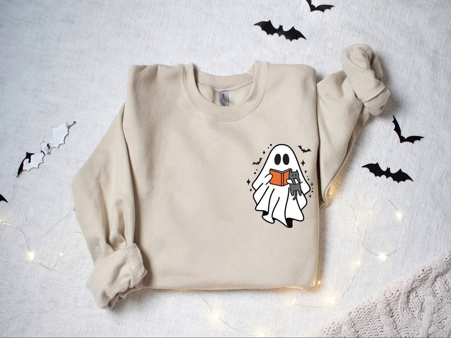 Cute Ghost Reading Book Shirt