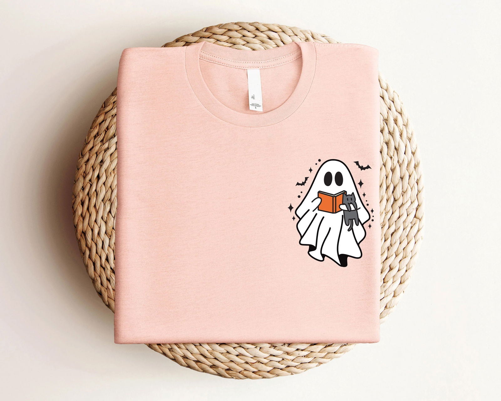 Cute Ghost Reading Book Shirt