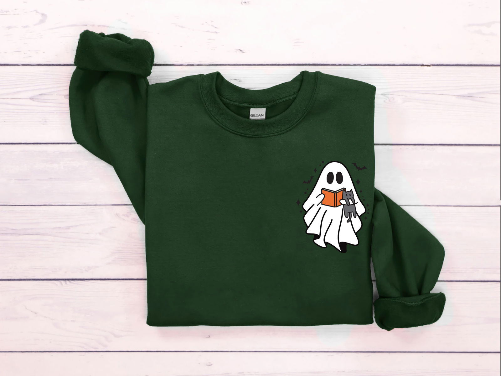 Cute Ghost Reading Book Shirt