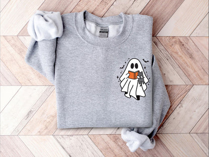 Cute Ghost Reading Book Shirt