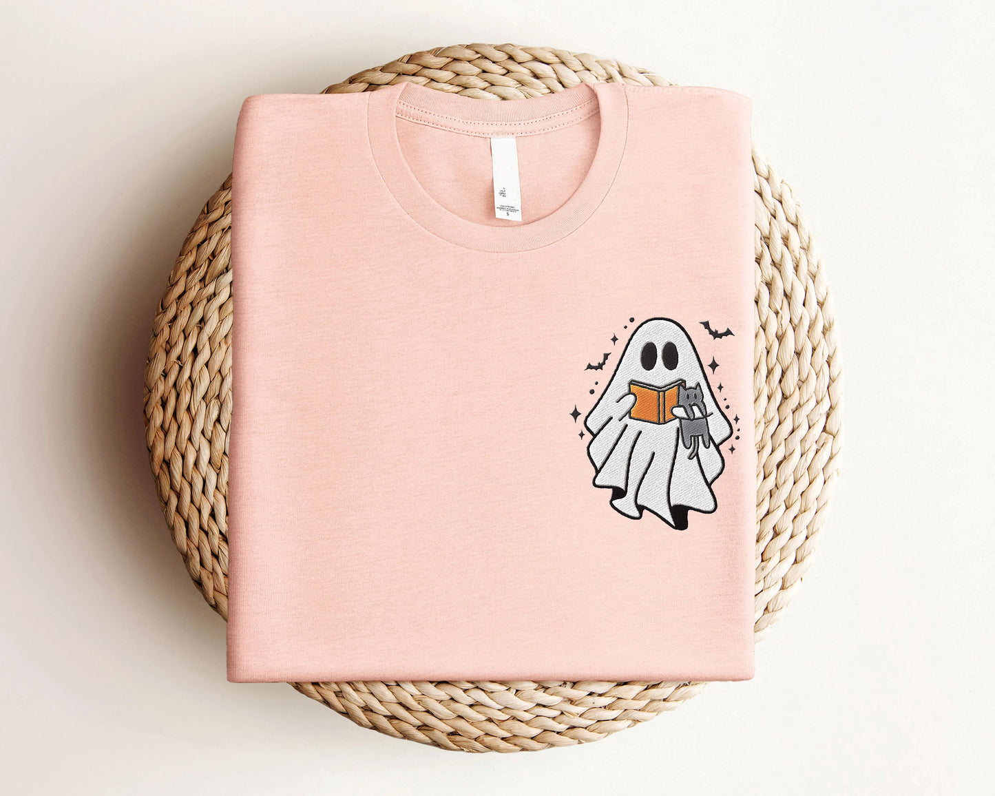 Embroidered Halloween Boo Shirt