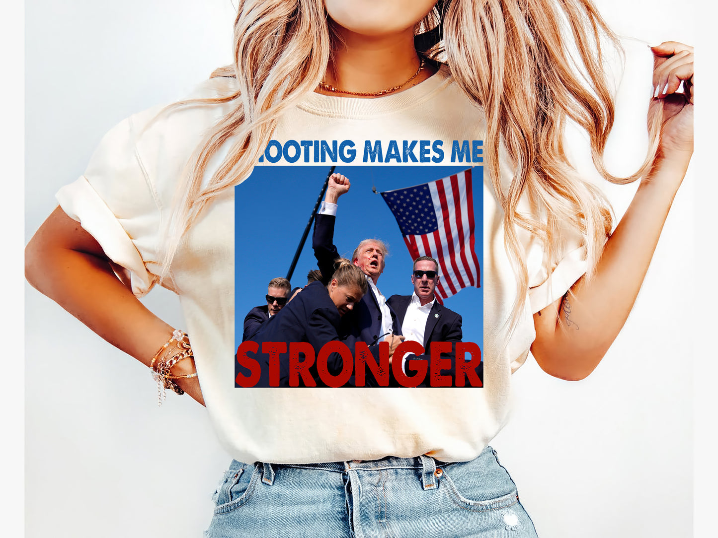 Shooting Makes Me Stronger Trump 2024 Shirt