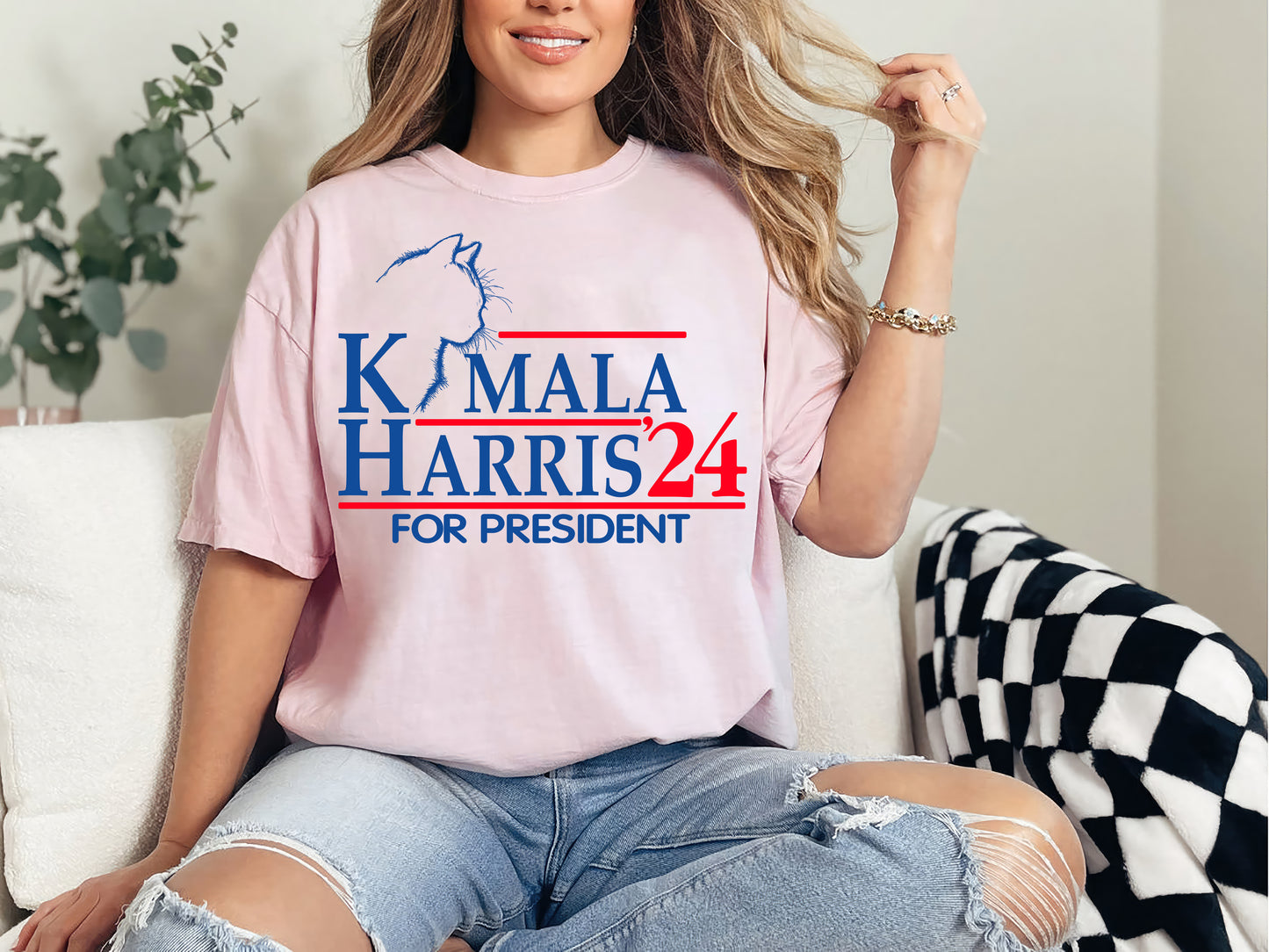 Kamala Harris '24 For President Cat Shirt