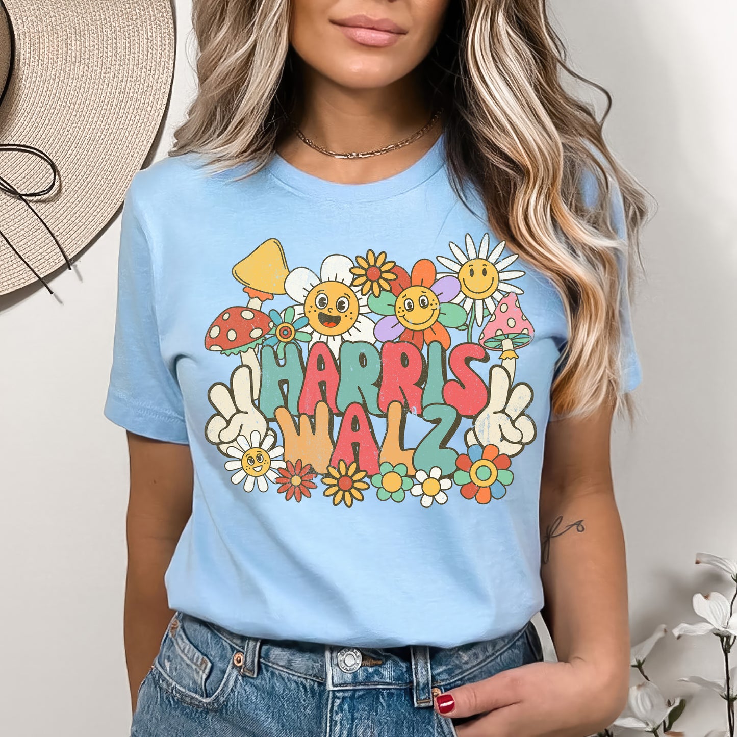 Groovy Floral Harris Walz Shirt