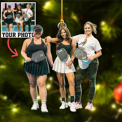 Custom Pickleball Photo Acrylic Ornament