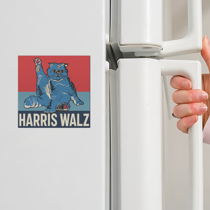 Harris Walz Cat Magnet