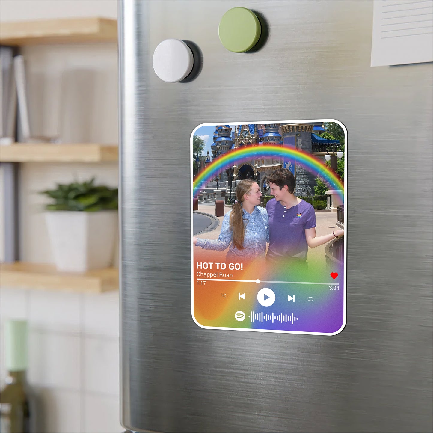 Custom Photo Music Player LGBT Magnet