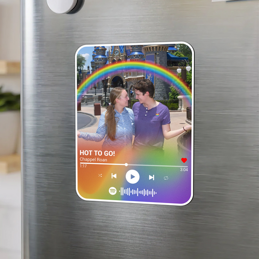 Custom Photo Music Player LGBT Magnet