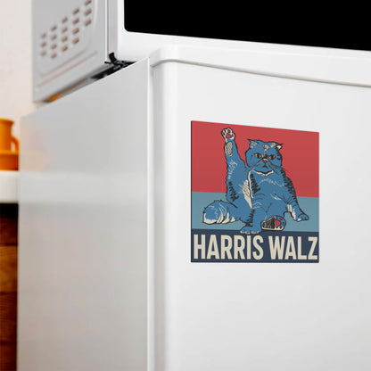 Harris Walz Cat Magnet