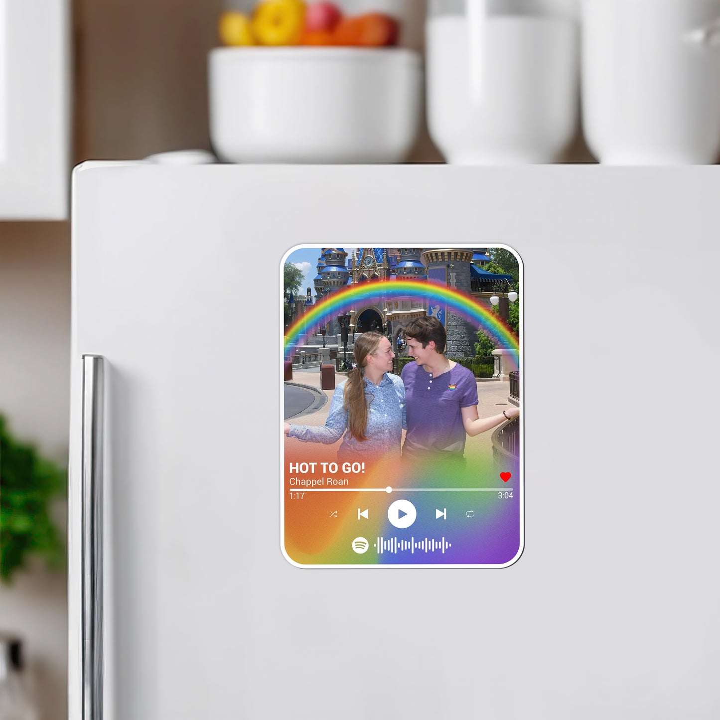 Custom Photo Music Player LGBT Magnet