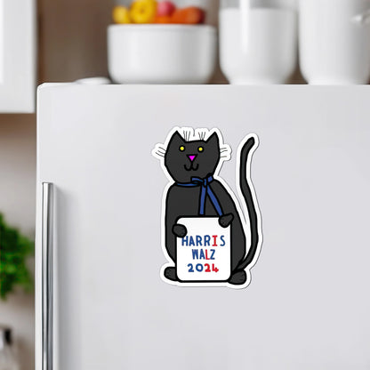 Childless Cat Lady Harris Walz 2024 Magnet