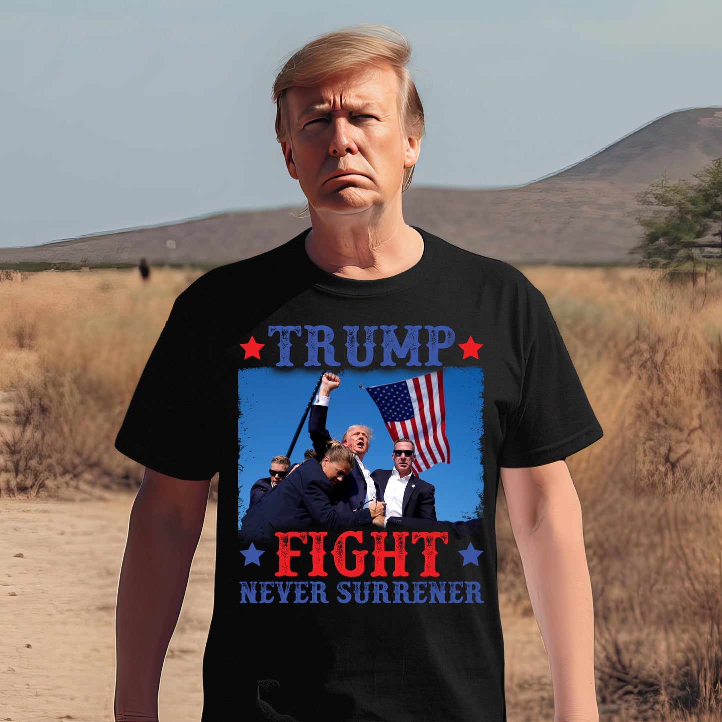 Trump Fight Never Surrender Shirt