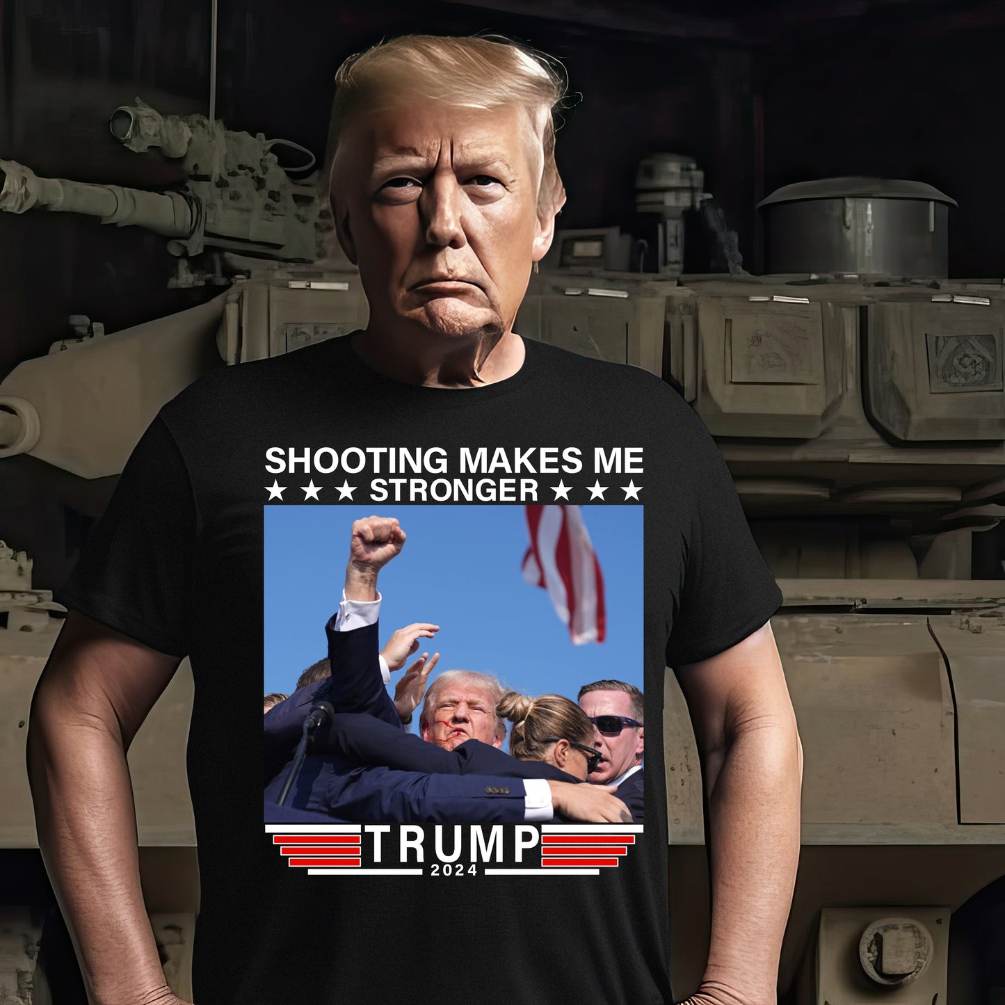 Shooting Makes Me Stronger Trump 2024 Shirt