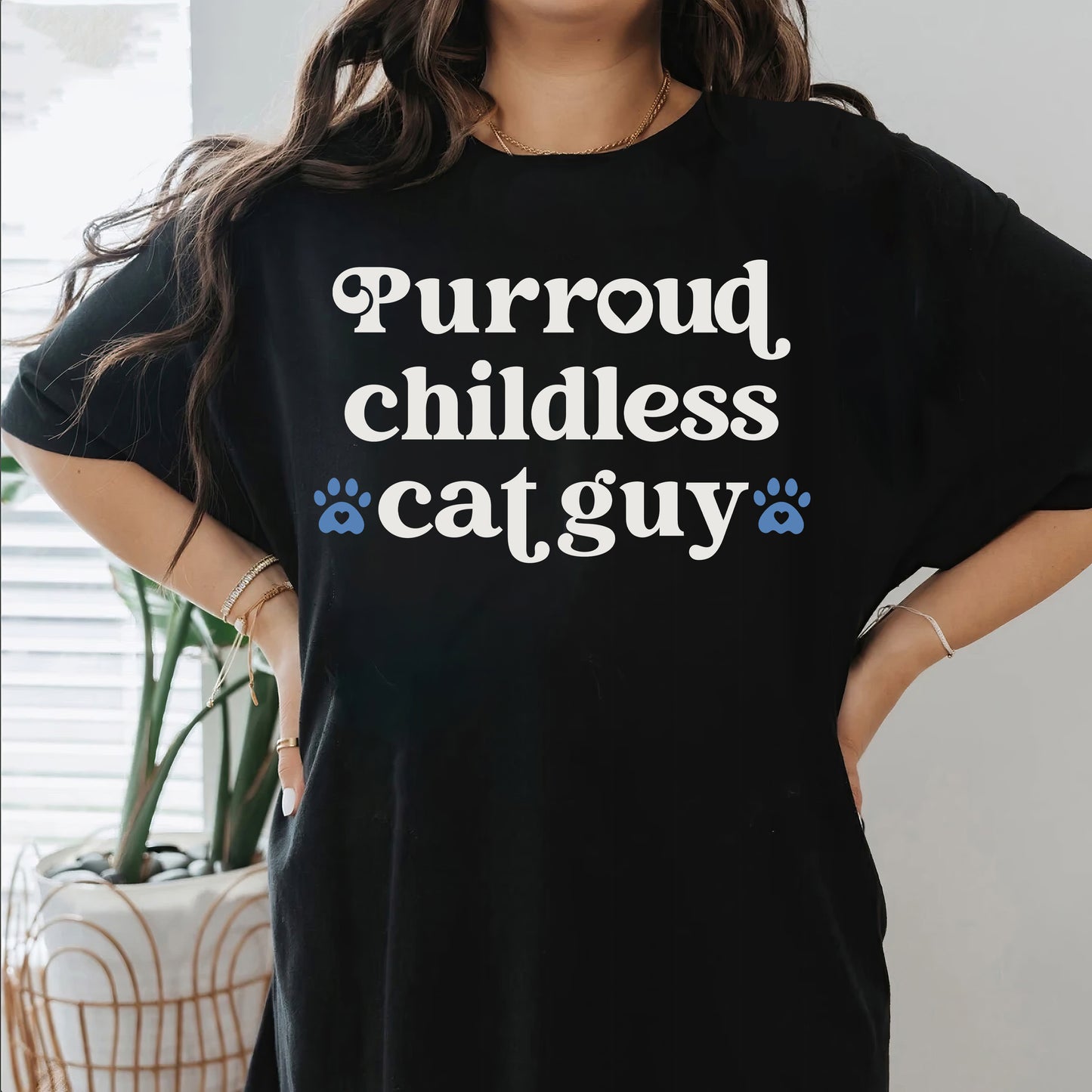 Purroud Childless Cat Guy Shirt