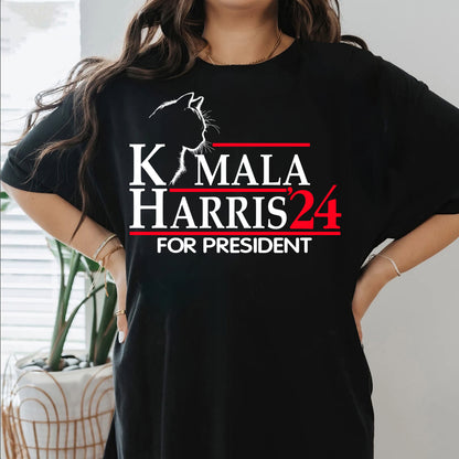 Kamala Harris '24 For President Cat Shirt