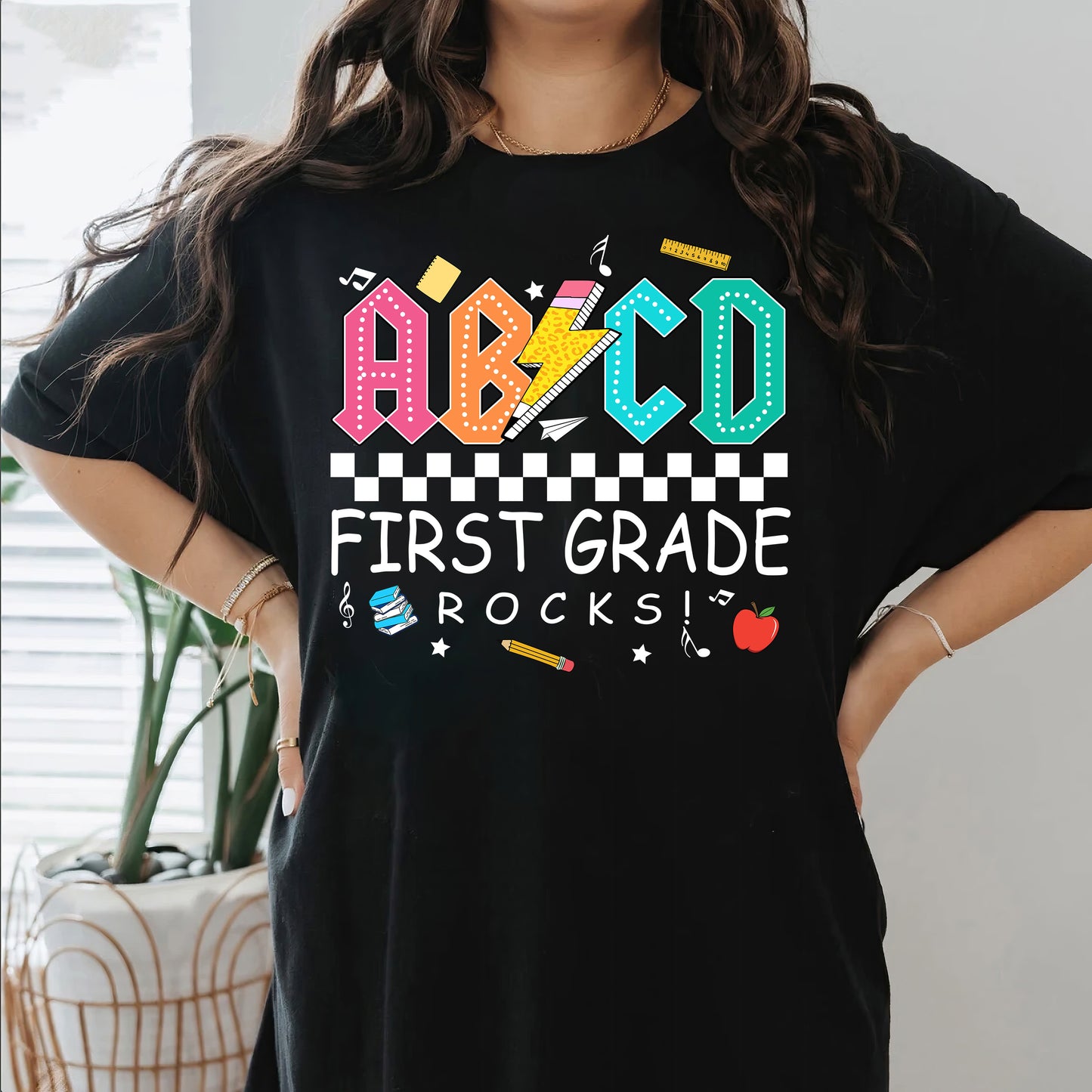 First Grade Rocks ABCD Shirt