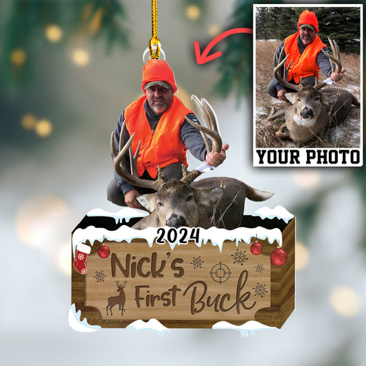 Custom Hunting Photo Ornament