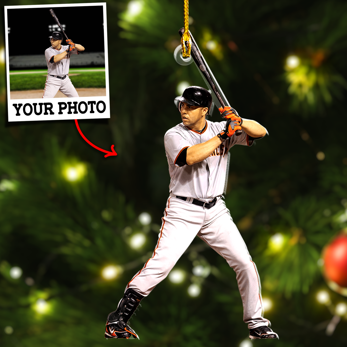 Custom Baseball Photo Ornament