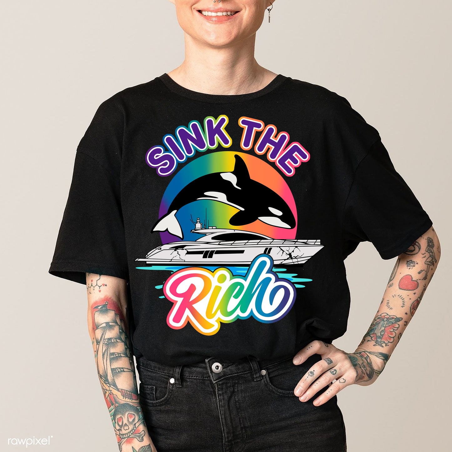 Funny Orca Sink The Rich Shirt