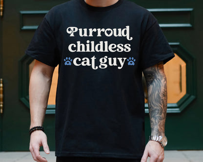 Purroud Childless Cat Guy Shirt